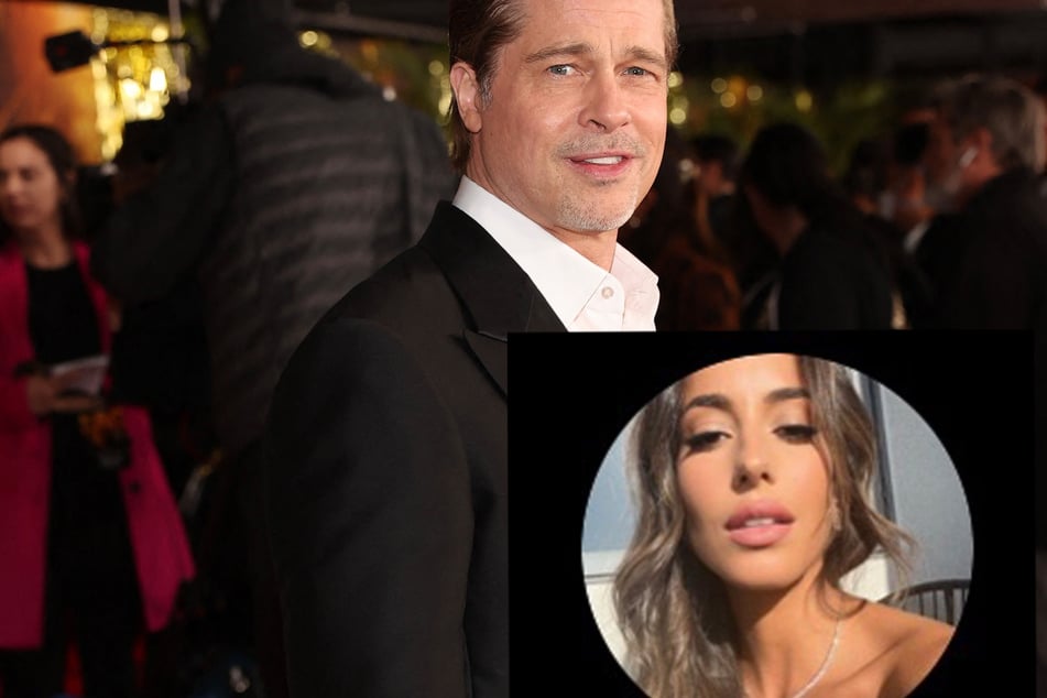 Brad Pitt (l) and his rumored new boo Ines de Ramon (inset) brought in the New Year livin' la vida loca in Mexico.