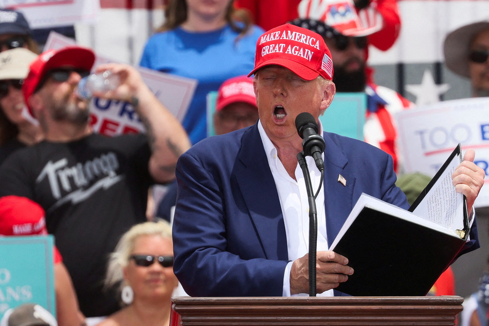 Donald Trump held a campaign rally in Las Vegas Sunday as he targets the battleground state of Nevada ahead of the 2024 presidential election.