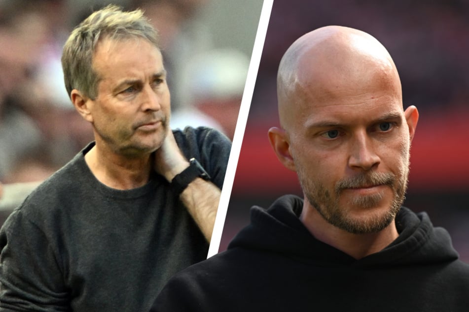 Bekamen sich auf der Pressekonferenz nach dem Spiel in die Haare: Bayer-Trainer Kasper Hjulmand (53, l.) und Kölns Chefcoach René Wagner (37).