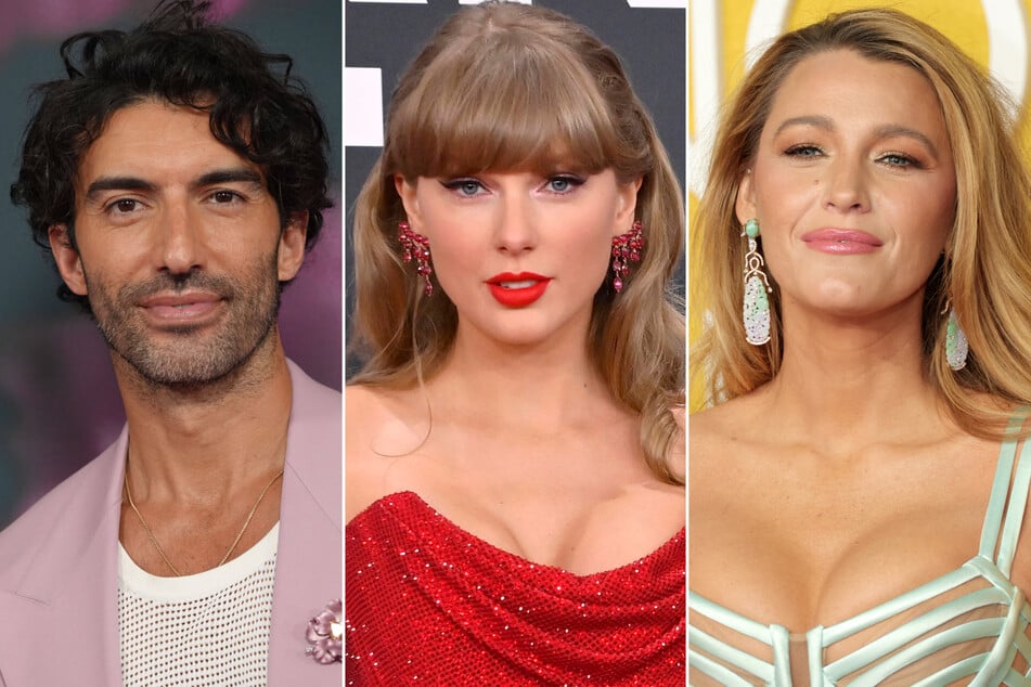 Justin Baldoni's (l.) legal team has accused his It Ends With Us co-star Blake Lively (r.) of threatening her friend Taylor Swift in order to gain her public support.