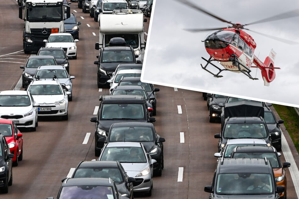Unfall A9: Massencrashs auf A9: Mehrere Schwerverletzte, vier Hubschrauber im Einsatz