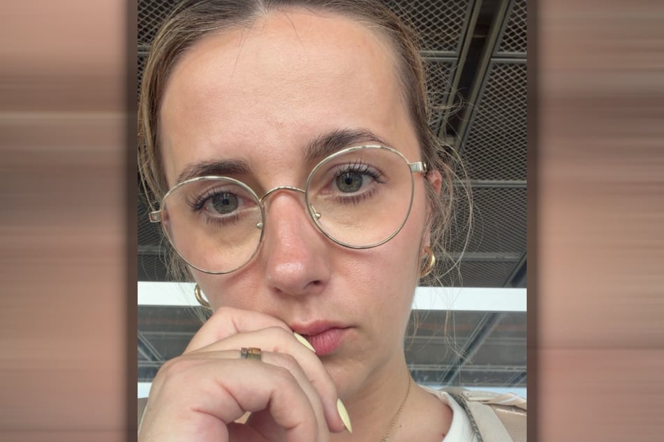 Anna Heiser (35) setzt am Freitagnachmittag eine hektische Nachricht mit diesem Selfie ab.