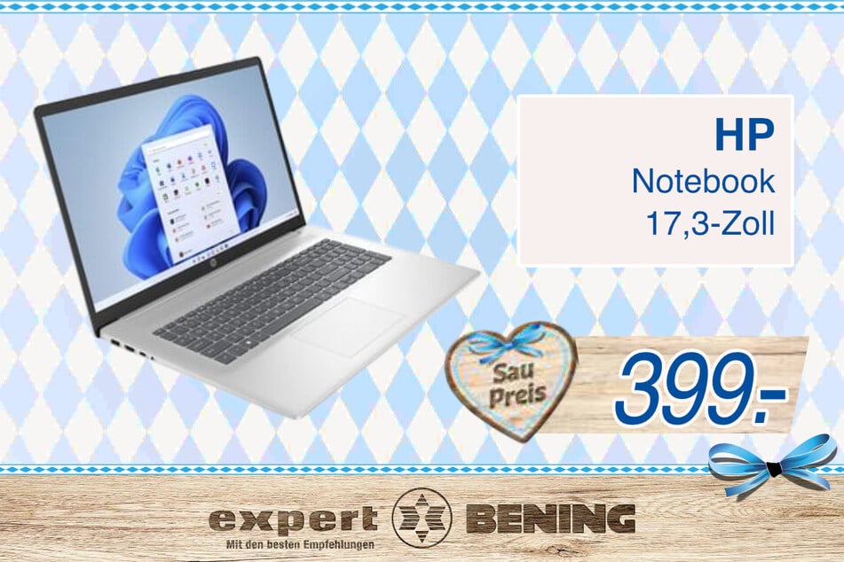 17,3-Zoll HP Notebook für 399 Euro.