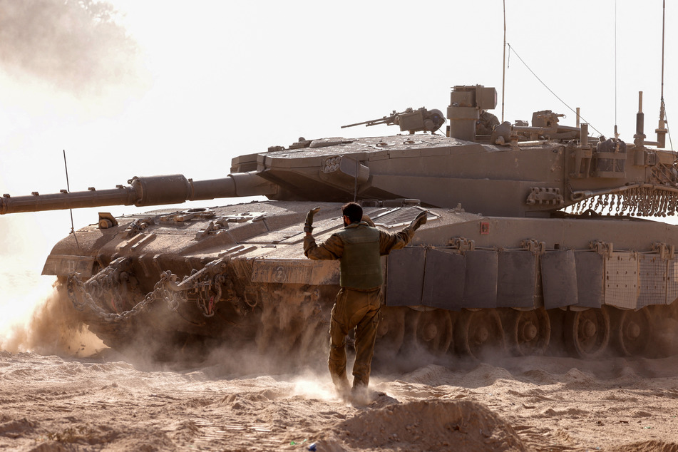 Israeli forces are deployed on the border with Gaza in southern Israel on November 5.