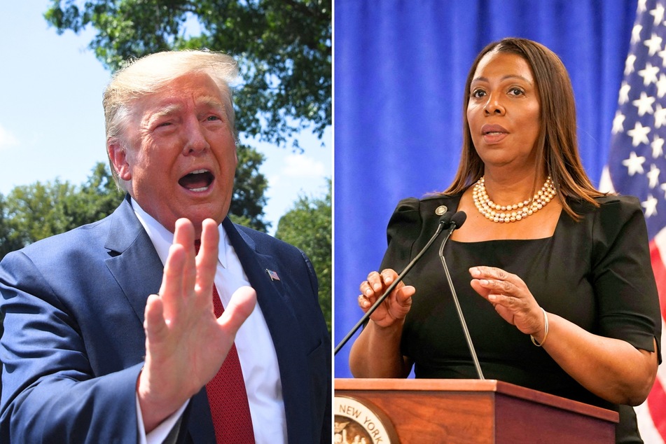 New York Attorney General Letitia James (r.) is threatening to have Donald Trump's assets seized if he can't afford to pay the recent ruling in his fraud trial.
