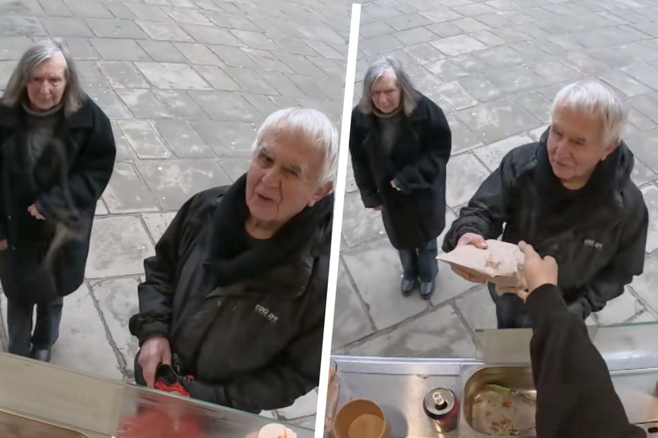 Una pareja de ancianos recibe comida gratis: Lo que viven los hermanos llega al corazón