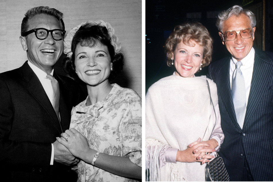 Betty White and Allen Luden were married in Las Vegas in 1963 (l.).