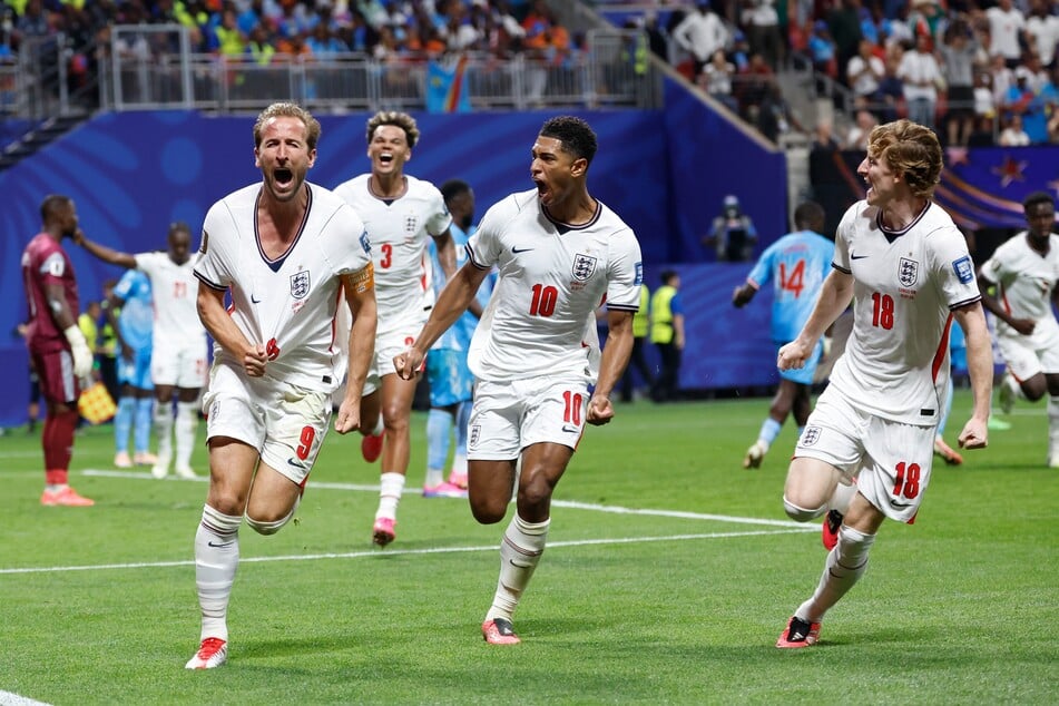 Ekstase pur! Harry Kane (l.) ballerte England gegen DR Kongo weiter.