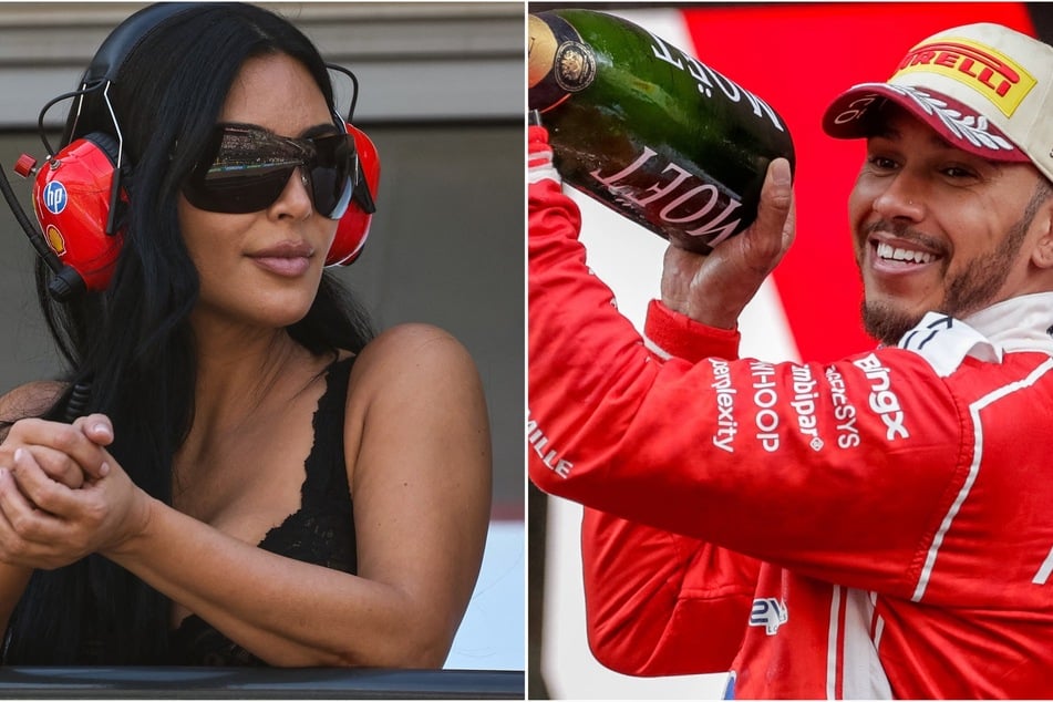 Kim Kardashian (l) was Lewis Hamilton's (r) good luck charm at this year's Monaco Grand Prix.