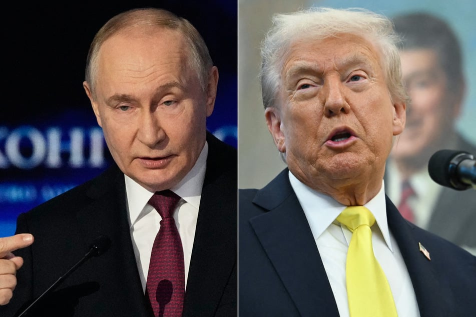 President Donald Trump (r.) will meet with Russian counterpart Vladimir Putin in Budapest.