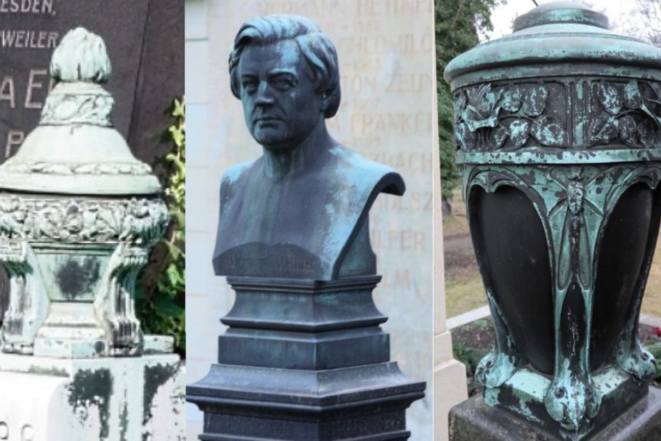 Zwei Schmuckurnen sowie eine Bronzebüste wurden von dem Alten Annenfriedhof in der Südvorstadt gestohlen.