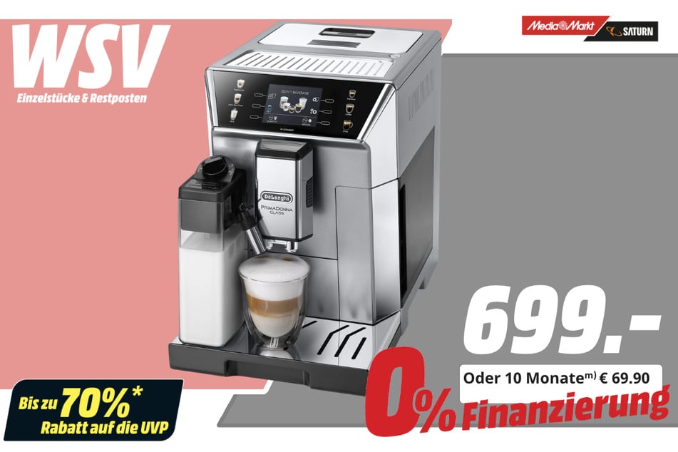 DeLonghi-Kaffeevollautomat für 699 statt 1.315 Euro.