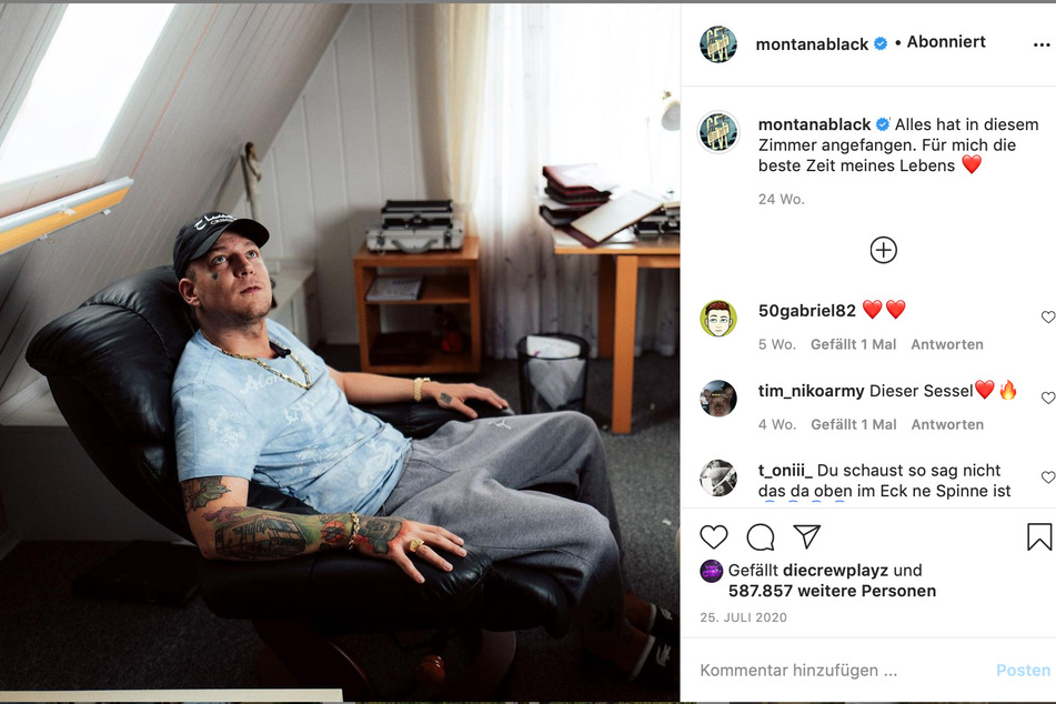MontanaBlack (32) posiert auf Instagram.