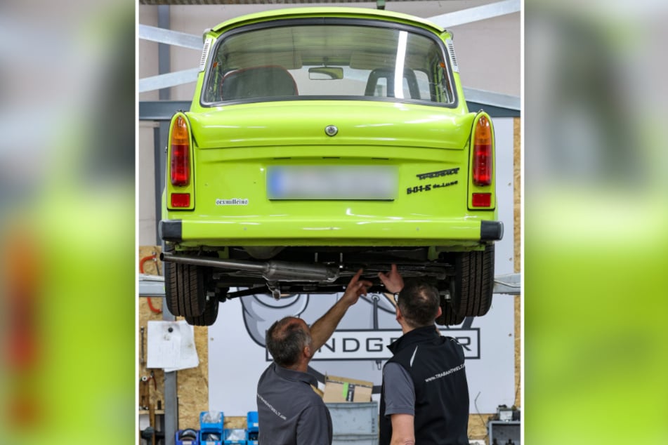 Eine "Rennpappe" auf der Hebebühne - für das beliebte "601"-Modell gibt es auch heute noch fast alle Ersatzteile.