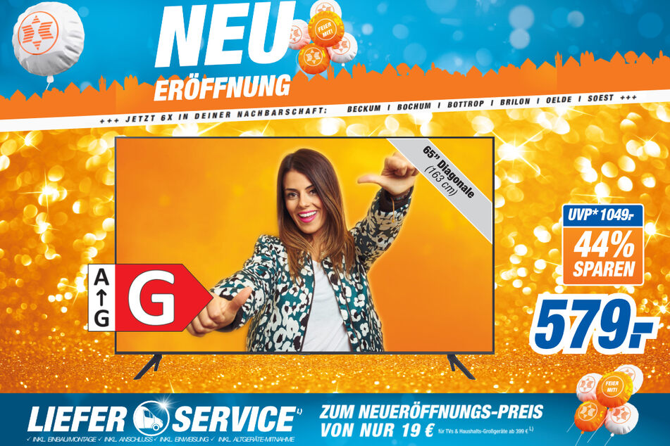 65-Zoll Samsung-Fernseher für 569 statt 1.049 Euro.