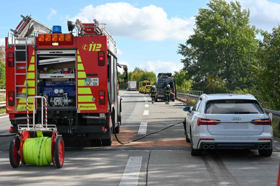 Unfall A14: Mehrere Fahrzeuge involviert: Unfall sorgt für Stau auf der A14