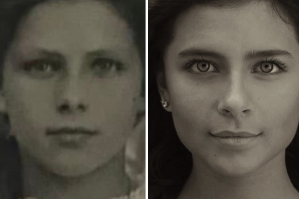 Links: Emeline Breder Winterbottom lebte von 1898 bis 1974. Rechts: Priscilla Blazer auf einem Foto, auf dem sie 15 Jahre alt ist.