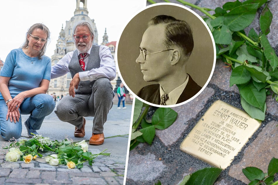 Dresden: Bewegende Momente am Neumarkt: Dieser Stolperstein erinnert an einen mutigen Zeugen Jehovas