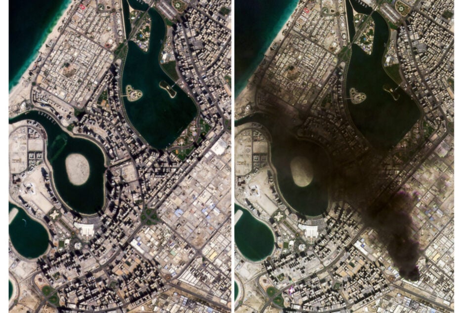 Zeitgleich steigen rund ums Luxus-Paradies immer wieder Rauchschwaden nach Angriffen hinauf.