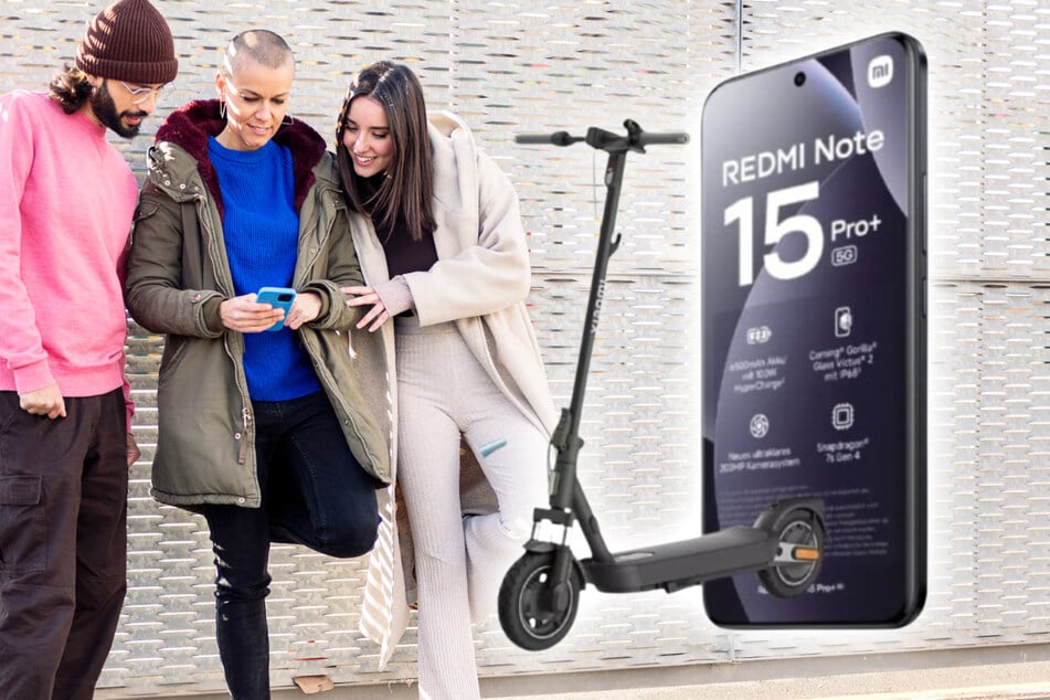 Xiaomi Redmi Note 15 Pro+ 5G mit E-Scooter bei Blau für einmalig 19 Euro