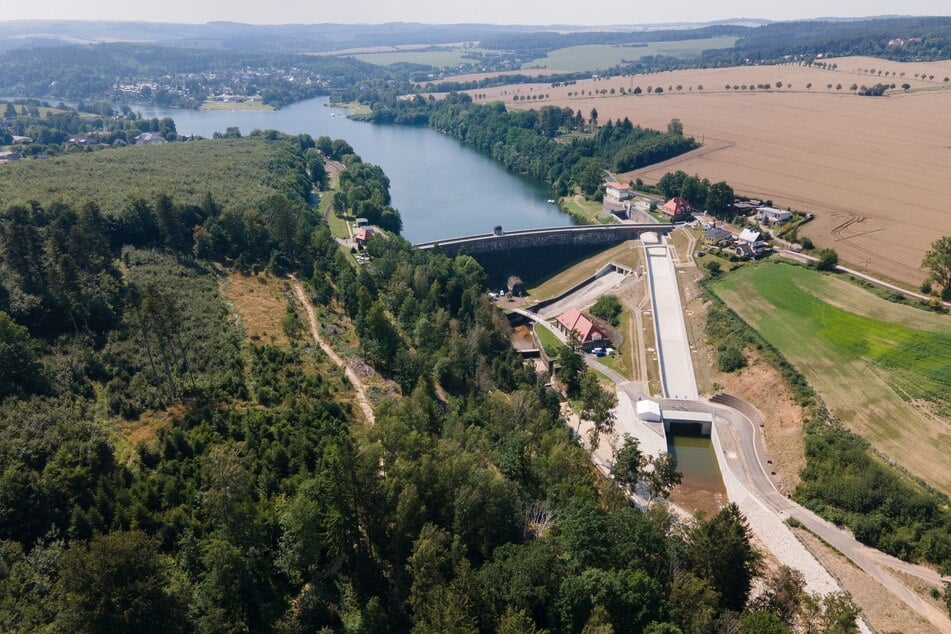 Die Hochwasserentlastungsanlage an der Talsperre Malter darf von Unbefugten nicht betreten werden.