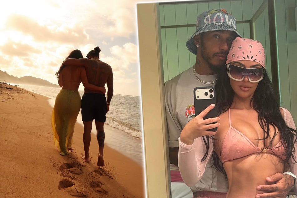 Kim Kardashian und Lewis Hamilton zeigen sich innig im Familienurlaub