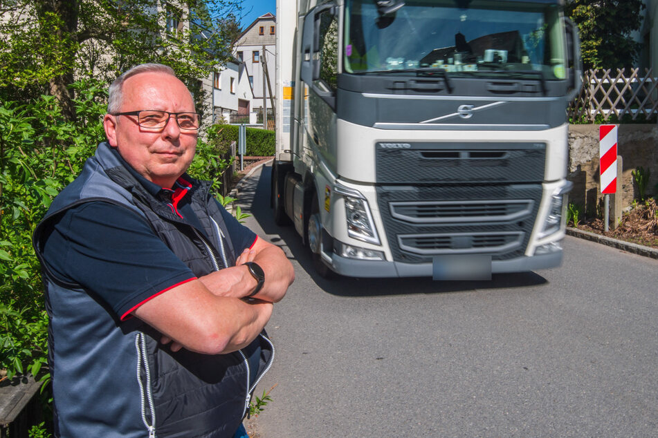 Wegen der Brummis: Orts-Chef kämpft für Tempo-30-Zone