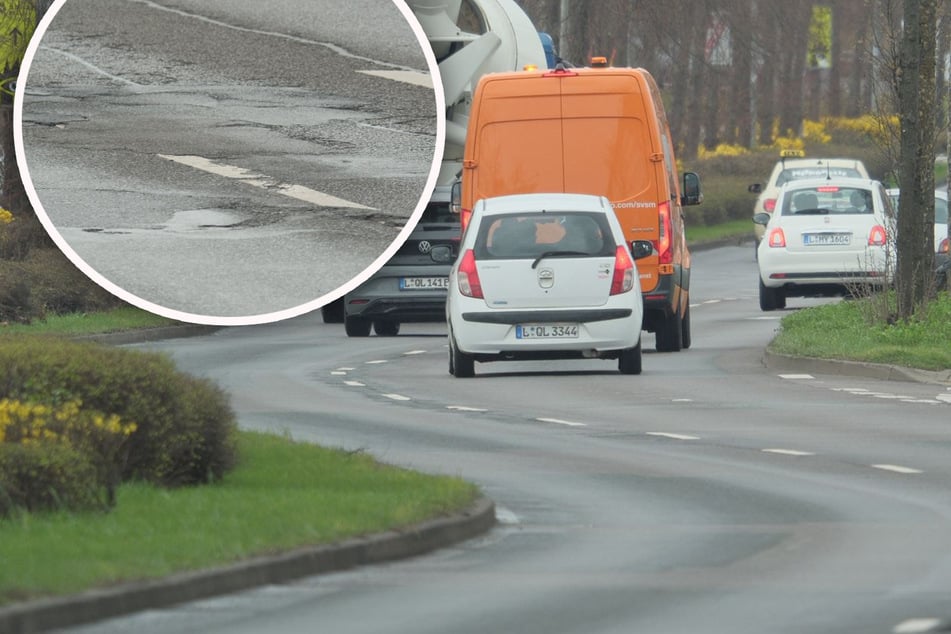 Risse und Schäden im Asphalt: Leipziger Hauptverkehrsader wird wochenlang saniert