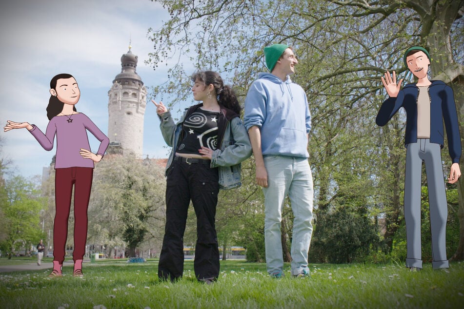 In der Serie "Auf Fritzis Spuren - Wie war das so in der DDR?"" verwandeln sich die Schauspieler Anna Shirin Habedank und Julian Janssen in ihre eigenen Trickfiguren.