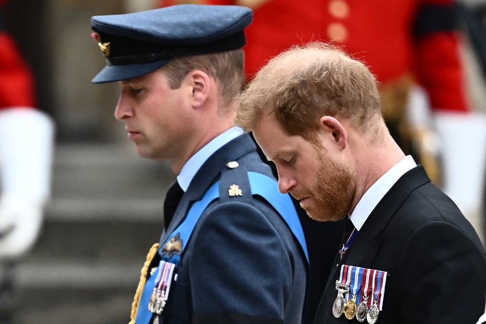 Insiders are claiming Prince William (l.) could strip his brother Harry of his royal title.