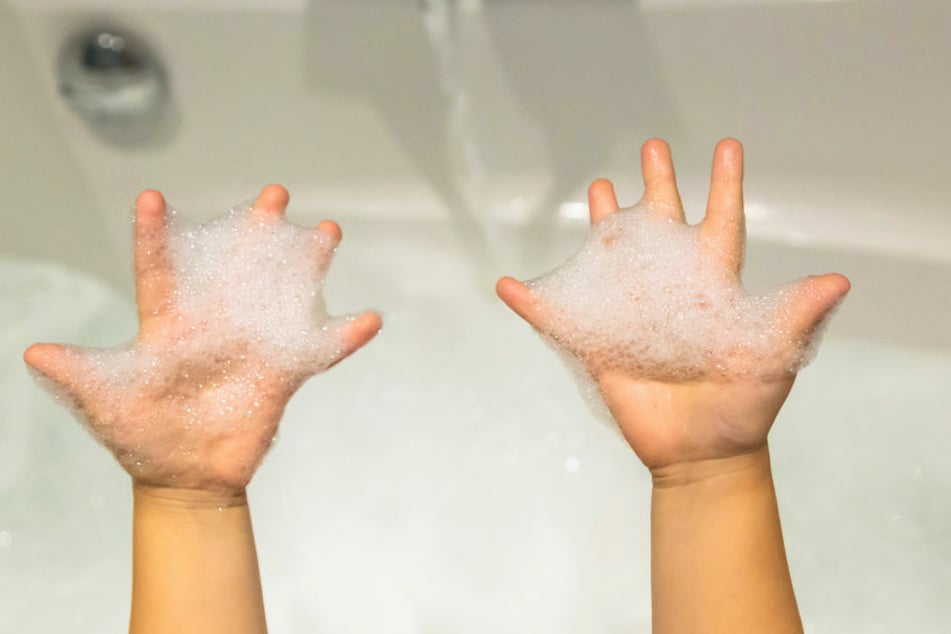 Some mothers frequently pour capfuls of Dettol Disinfectant into their children's baths (stock image).