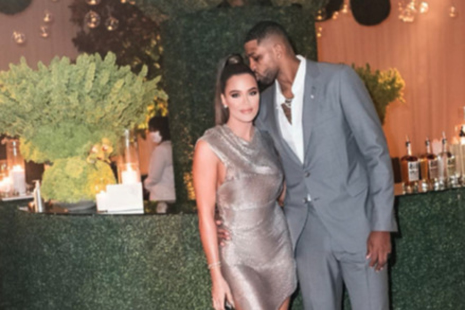 Khloé Kardashian (l) spilt from Tristan Thompson in July 2021 before their second child was conceived via surrogacy.