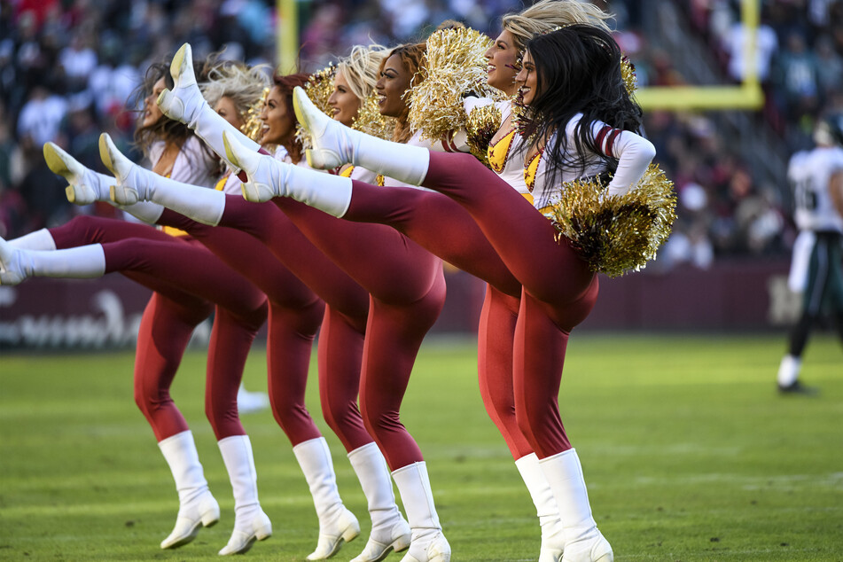 Washington cheerleaders performing during an NFL game in 2015 (archive image).