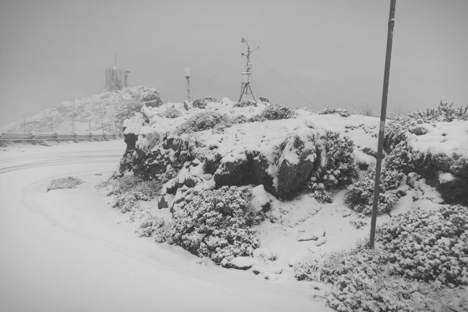 Auf Mallorcas höchstem Berg hat es geschneit.