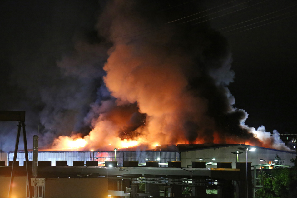 Der Großbrand bei Veolia zerstörte die komplette Halle.
