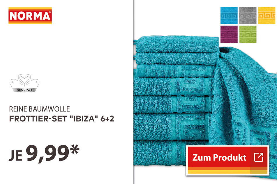 Frottier-Set "Ibiza" 6+2 für 9,99 Euro