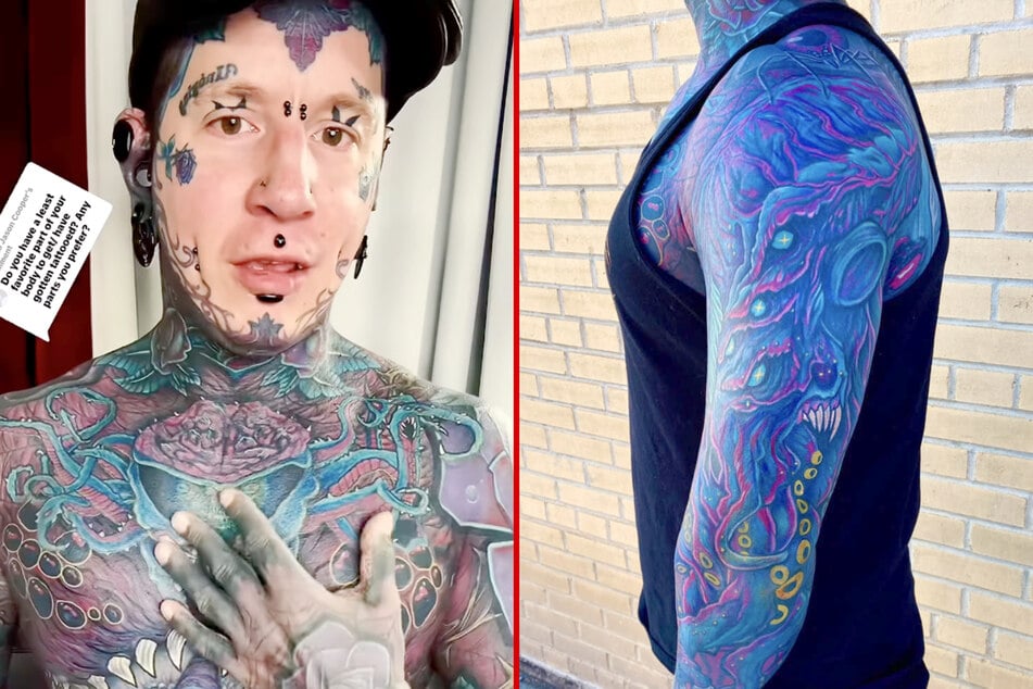 Ink addict reveals the X-rated place he says is the most painful to get tattooed