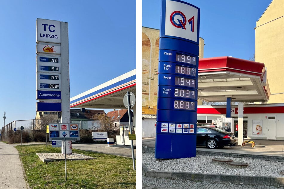 Die TC an der Max-Liebermann-Straße sowie die Q1 auf der Georg-Schumann-Straße gaben die gestiegenen Rohöl-Preise an den Weltmärkten auch an die Endverbraucher weiter.