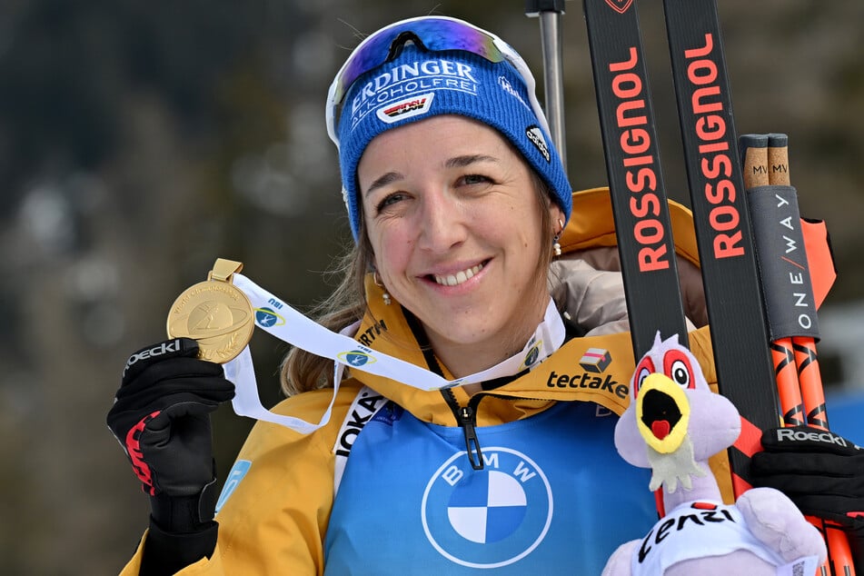 Franziska Preuß (31) darf sich freuen.