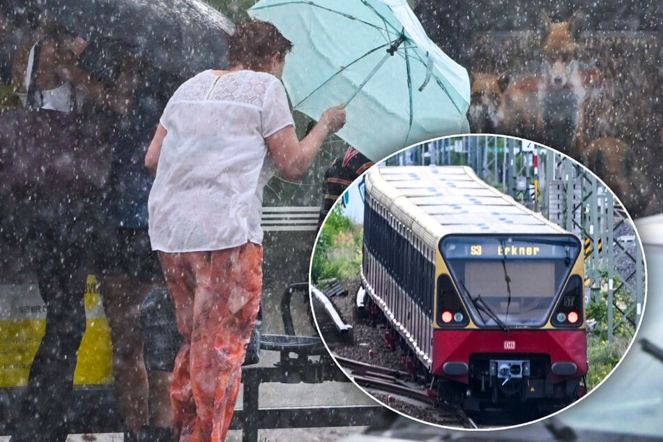 Das Unwetter brachte starke Regenfälle mit sich, die S-Bahn fährt derzeit nicht.