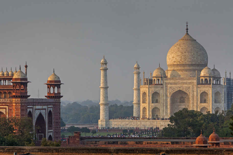 The Taj Mahal attracts seven to eight million visitors per year.