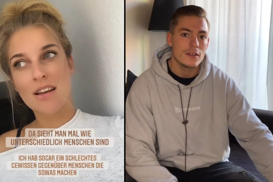 Sandra Janina (20) und Henrik Stoltenberg (24) geben bei Instagram Statements zu dem Shitstorm ab. (Fotomontage)