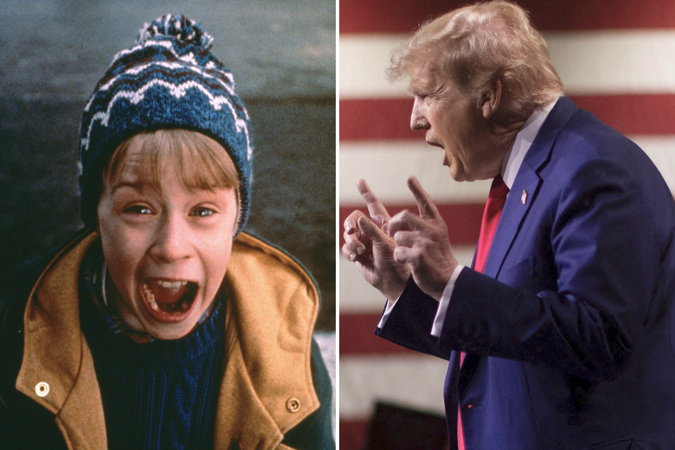 Donald Trump denied his cameo appearance in Home Alone 2, starring Macaulay Culkin (l.), was the result of bullying.