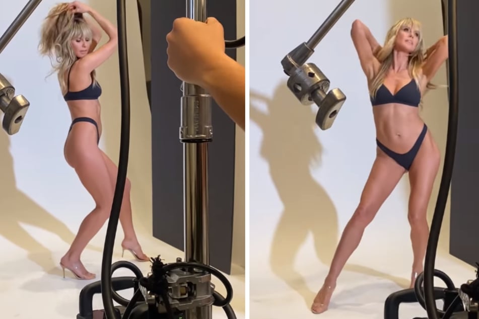 Heidi Klum (48) in ihrem Element: Das Topmodel posiert nur in Unterwäsche bei einem Shooting.
