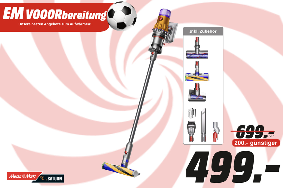 Dyson V12 Detect Absolute für 499 statt 699 Euro.