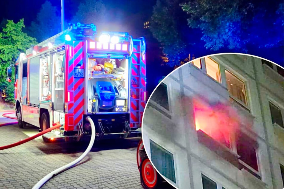 Leipzig: Tödlicher Brand in Leipziger Plattenbau: Mann stirbt in seiner Wohnung