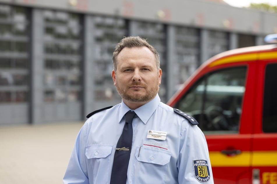 Michael Klahre (45), Sprecher der Dresdner Feuerwehr, hat sich zu einem Vorfall aus Oktober 2024 geäußert. (Archivbild)