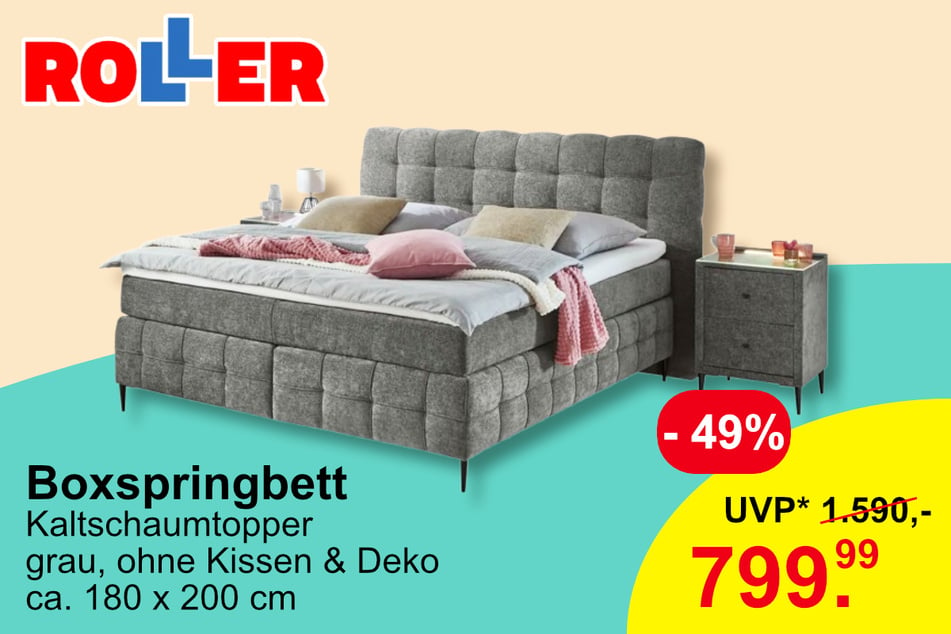 Boxspringbetten für 899,99 statt 1.590 Euro (UVP)*.