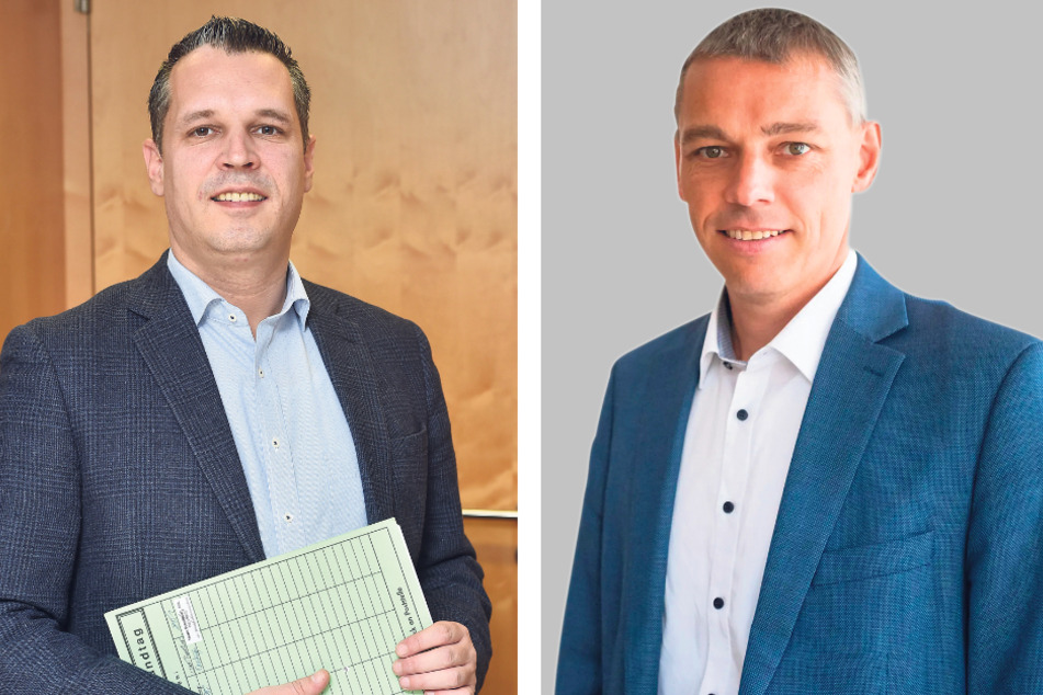 Duell im Erzgebirge: Rico Anton (CDU, l.) und Dr. Volker Weber (Freie Wähler).