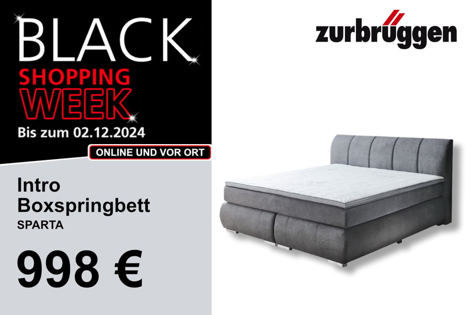 Das Intro Boxspringbett "SPARTA"
für 998 Euro